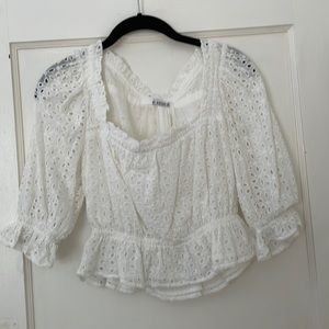 Eyelet crop top